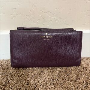 Kate Spade Deep Purple Leather Large Wallet